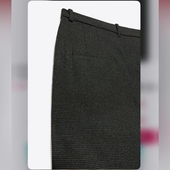 Zara Gray and Black HIGH-RISE CHECK SCULPTING TROUSERS Size 12 US - Picture 6 of 11